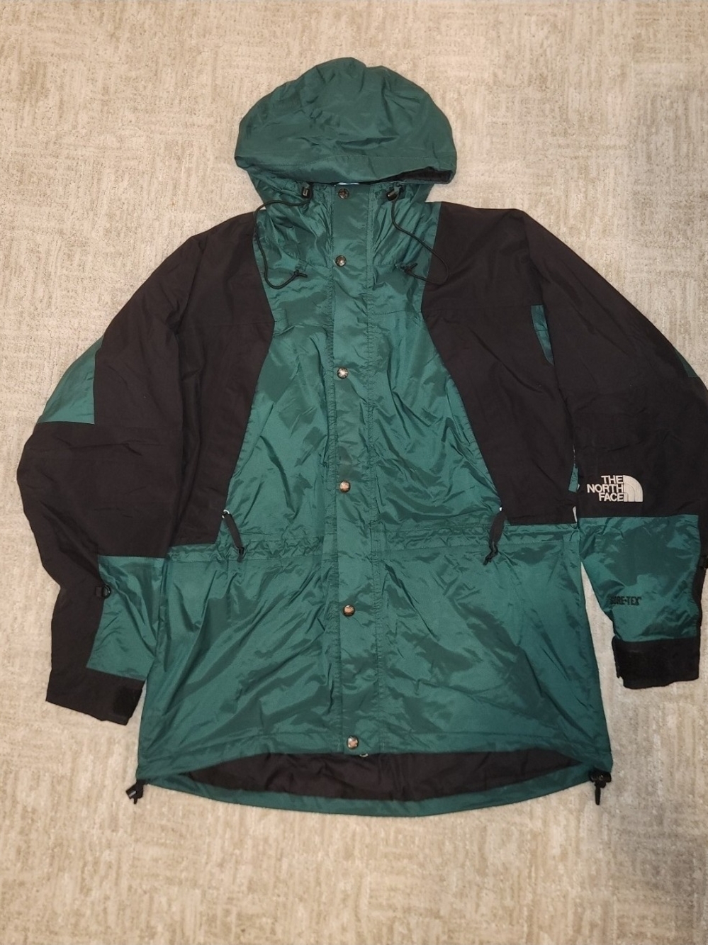 Vintage Y2K The North Face Green Gore-Tex Colorblock Mens Size Large Good Condit